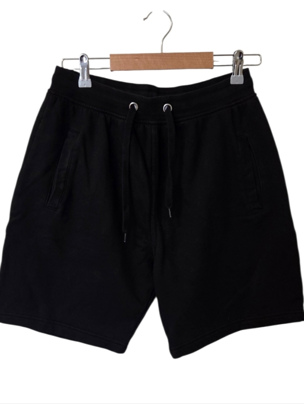WALI USA Black Sweat Shorts Men’s Small Drawstring Cotton Blend Casual Athletic